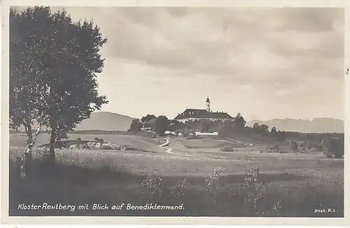 Kloster Reutberg Blick auf Benediktenwand gl1925 C3269