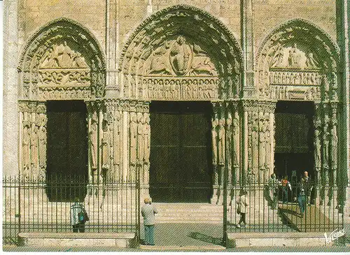 Chartres La Cathédrale Le portail occidental ngl C6458