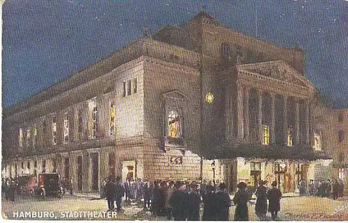 Hamburg Stadtheater abends gl1918 C3283