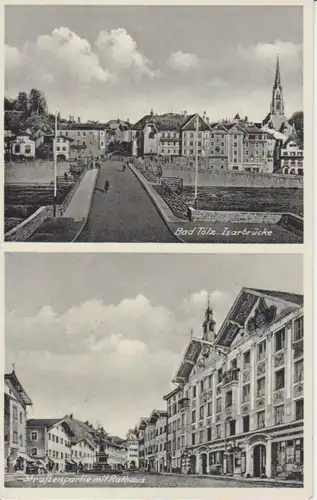 Bad Tölz Straße Rathaus Isarbrücke gl1938 208.288