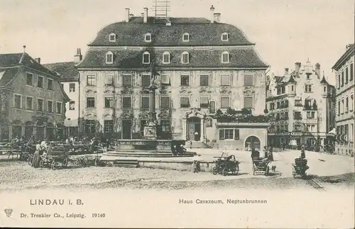 Lindau i.B. Haus Cavazeum Neptunbrunnen ngl 135.142