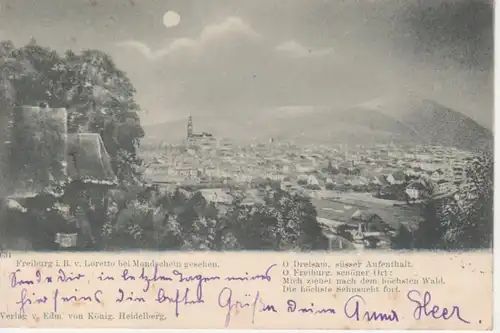 Freiburg i.Br. Panorama vom Loretto aus gl1898 207.034