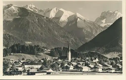 Oberstdorf Panorama mit Alpenkette ngl 135.204