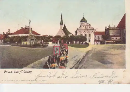 Altötting Stadtpartie Prozession gl1901 208.620