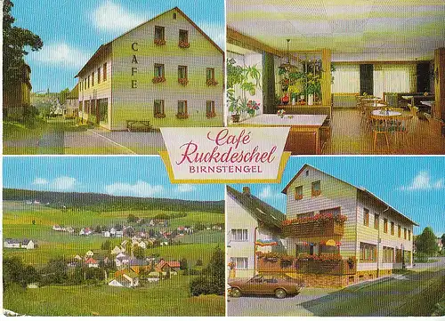 Bischofsgrün-Birnstengel Café Ruckdeschel Mehrbildkarte gl1977 C7062