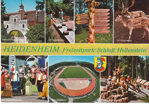 Heidenheim Freizeitpark Schloß Hellenstein Mehrbildkarte gl1975 C6700