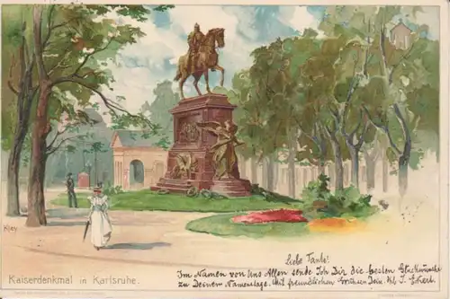 Karlsruhe Kaiserdenkmal gl1898 206.328