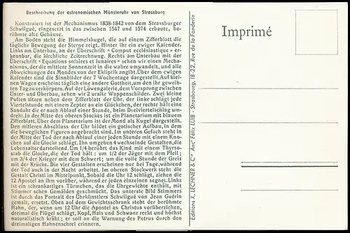 Mechanische Karte: Straßburg Astronomische Münsteruhr ngl 138.673