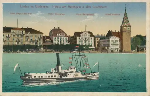 Lindau i.B. Hotels am Hafenquai gl1918 135.139