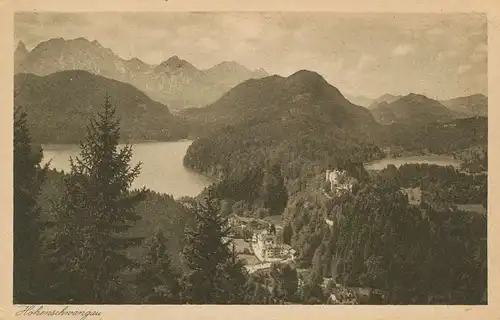 Schloss Hohenschwangau Blick v.d. Jugend gl1925 136.122