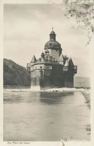 Die Pfalz bei Kaub am Rhein gl1927 136.071