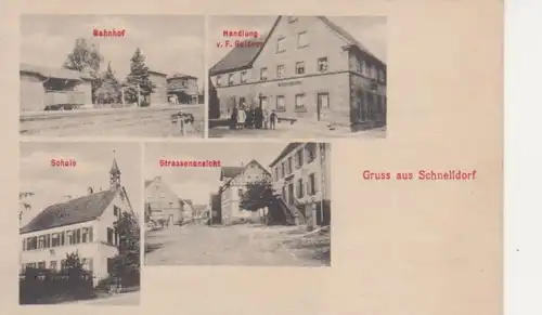 Schnelldorf Bahnhof Handlung Geldner Schule Straßenpartie gl1921 209.975