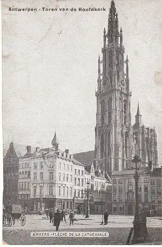 Antwerpen Toren van de Hoofdkerk feldpgl1915 C7265