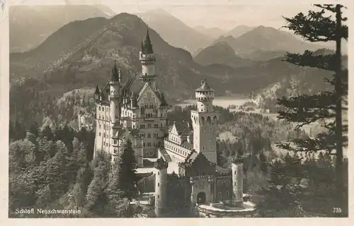 Schloss Neuschwanstein mit Alpsee gl1950 136.195