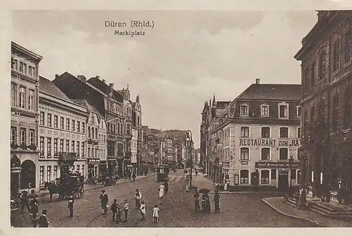 Düren Rhld. Marktplatz gl1921 C3909