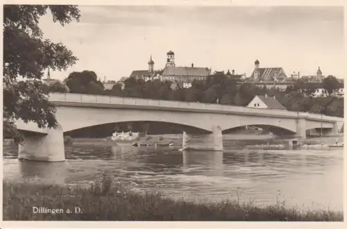 Dillingen a.D. Brücke und Stadtansicht ngl 210.086