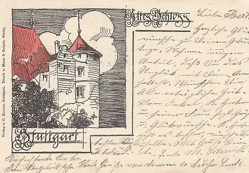 Stuttgart Altes Schloß gl1904 C3932