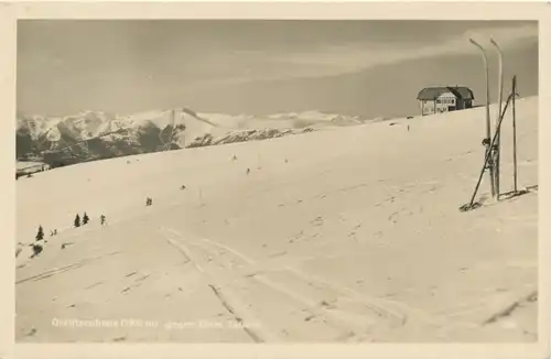 Berghütte: Gerlitzenhaus gegen Hohe Tauern gl1933 104.290