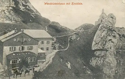 Berghütte: Wendelsteinhaus mit Kirchlein gl1909 104.748