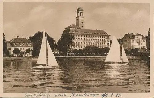 Bad Schachen Segelboote Uferansicht ngl 135.144