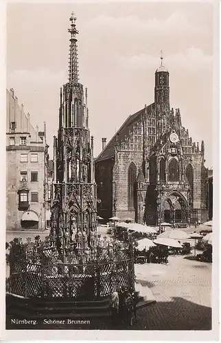 Nürnberg Schöner Brunnen am Hauptmarkt ngl C8341