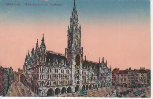 München - Marienplatz mit Rathaus ngl 216.536