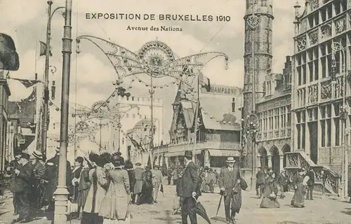 Bruxelles Exposition 1910 Avenue des Nation ngl 136.417