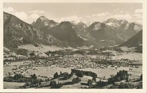 Oberstdorf Panorama mit Alpenkette ngl 135.205