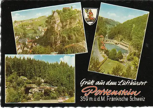 Pottenstein in der Fränkischen Schweiz Mehrbildkarte gl1965 C7090