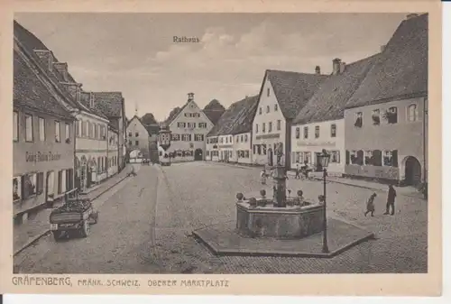 Gräfenberg Fränkische Schweiz Oberer Marktplatz mit Rathaus gl1921 209.365
