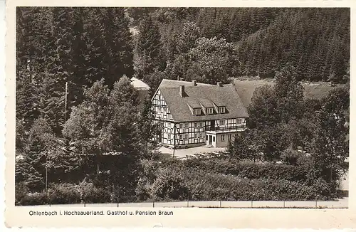 Ohlenbach Hochsauerland Gasthof Braun gl1958? C8374