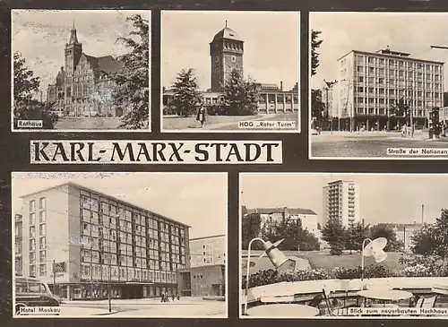 Karl-Marx-Stadt Mehrbildkarte gl1966 C4252