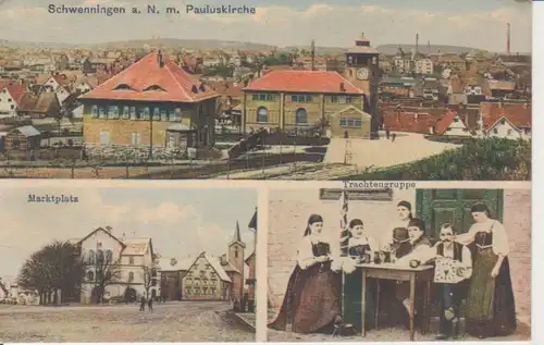 Schwenningen Marktplatz Panorama feldpgl1916 206.851