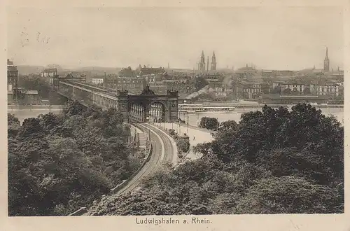 Ludwigshafen a. Rh. Panorama bahnpgl1912 210.979