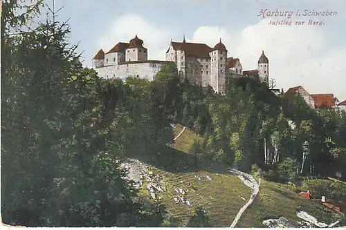 Harburg Schwaben Aufstieg zur Burg ngl C3682