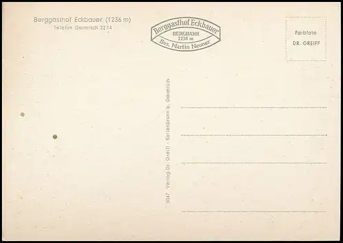 Garmisch - Berggasthof Eckbauer ngl 137.784