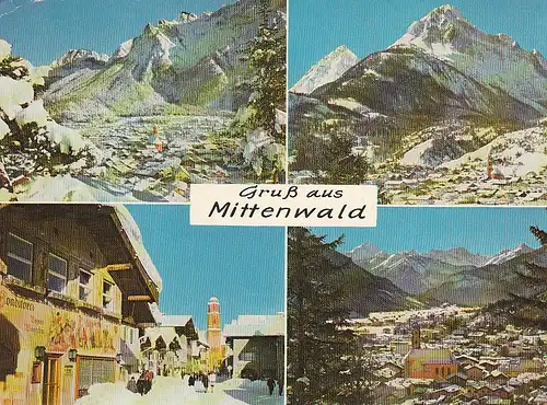 Gruss aus Mittenwald Mehrbildkarte gl1969 C4409