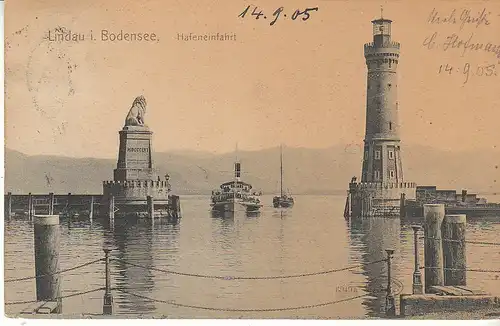 Lindau im Bodensee Hafeneinfahrt gl1905 C7580