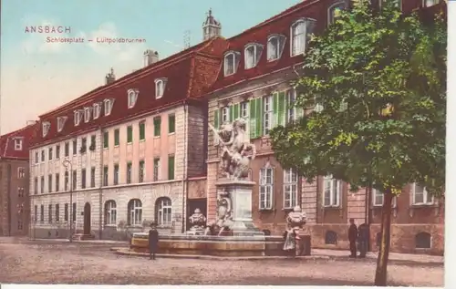 Ansbach i.B. Schlossplatz Luitpoldbrunnen ngl 209.897