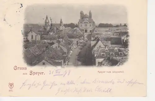 Speyer Panorama vom Altpoertel gl1898 211.157