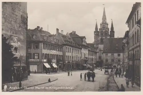 Ansbach i.B. Oberer Markt mit Denkmal ngl 209.907