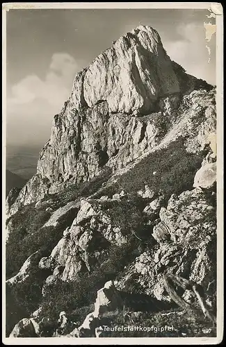 Teufelstättkopfgipfel in den Bayrischen Alpen gl1937 137.917