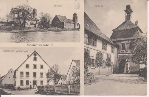 Sommersdorf Schloss Gasthaus Wiesinger Schule glca.1925 209.931