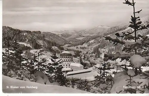 St.Blasien vom Holzberg Winteransicht gl1951 C8562