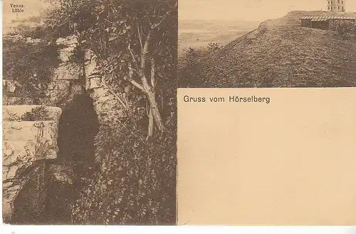 Gruss vom Hörselberg mit der Venushöhle ngl C7648