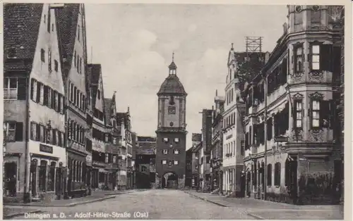 Dillingen a.D. Straßenpartie Geschäfte gl1943 210.087