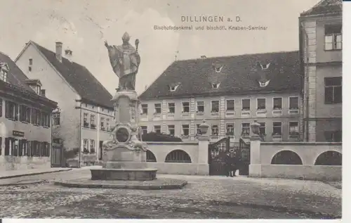 Dillingen a.D. Bischofsdenkmal und Knaben-Seminar gl1912 210.088