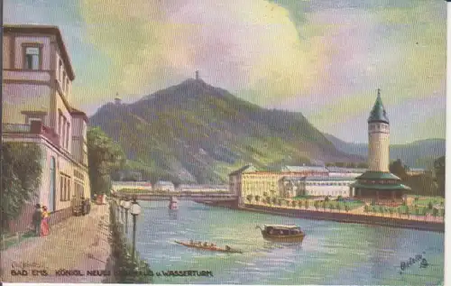 Bad Ems Kgl. neues Badehaus und Wasserturm ngl 215.541