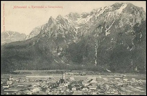 Mittenwald - Panorama gegen Karwendel ngl 137.988