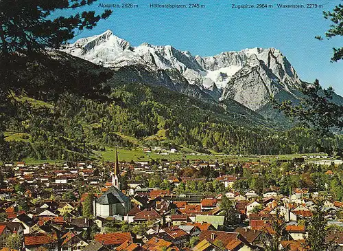 Garmisch-Partenkirchen gegen Zugspitzgruppe gl1974 C4496